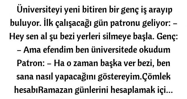 Üniversite Mezunu Temizlikçi